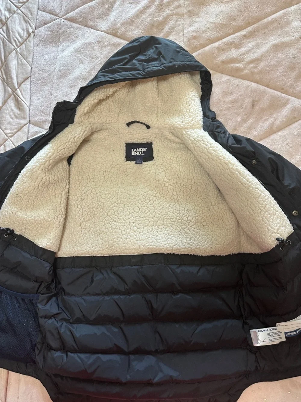 Lands’ End Kids Expedition Waterproof Down Winter Parka L 10-12